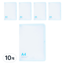 ECO Chungwoon PP 新彩色拉鍊文件夾 A4, 天藍色, 10個