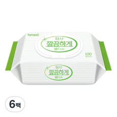 탐사 깔끔하게 물티슈, 100매, 6개
