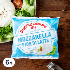 발콜라떼 모짜렐라 치즈, 125g, 6개, 1개입