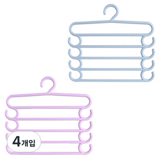 마켓감성 다기능 바지걸이, 랜덤발송, 4개