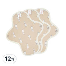 이채 로한 쑥염색 베이지버니 면생리대, 1개입, 12개
