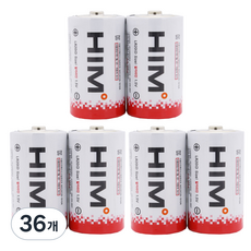 HIM 鹼性C型電池, 1入, 36個