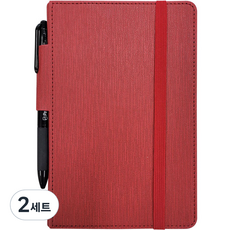 STANDARD OWN HERITAGE 筆環精裝綁帶筆記本 M 32開 + 3色原子筆組, 2套, 紅色