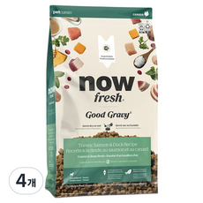 now 시니어 강아지 프레쉬 스몰브리드 굿 그레이비 건식사료, 칠면조, 2kg, 4개