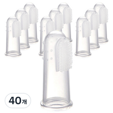 아리코 애견 칫솔 5cm, 투명, 40개