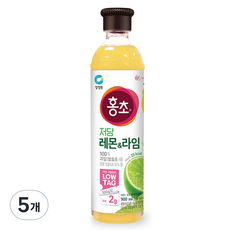 홍초 청정원 레몬 라임 저당, 900ml, 5개