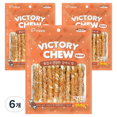 견묘양품 빅토리츄 강아지 치킨껌 스틱, 6개, 240g, 치킨맛