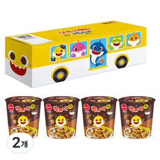 O taste Pinkfong 碰碰狐 鯊魚寶寶 辣炒年糕 巴士包 炸醬口味 4入, 464g, 2個