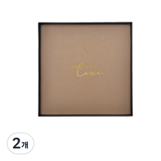 가죽쿠션 철제 정리 수납함 정사각형 점보 20.5cm, 2개