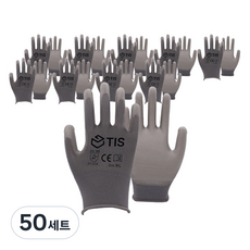 TIS PU手掌塗層安全手套 雙手組, 50個