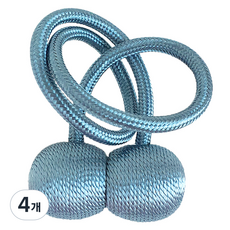 민스리빙 자석 커튼 타이백 볼 3 x 45 cm, 블루, 4개