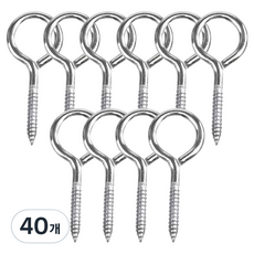 Beiru 圓形螺絲掛鉤 螺絲釘, 40個