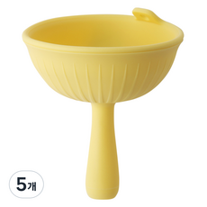 이지실리 실리콘 다용도 접이식 깔때기, 옐로우, 5개