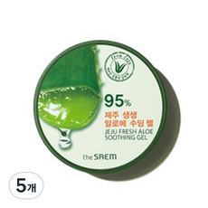 더샘 제주 생생 알로에 수딩 젤 95%, 300ml, 5개