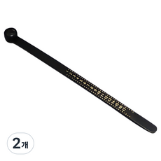 호호랜드 간단한 반지 크기 측정 링, 블랙, 2개