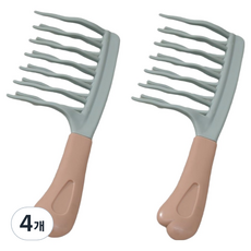 Day Green 雙層弧形頭髮捲髮燙髮豐盈波浪燙髮梳, 薄荷綠, 4個