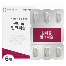 안국약품 원더풀 밀크씨슬 27g, 6개, 30정