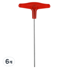SUNKEY T型六角扳手 2.5 x 118 mm ST-2.5, 6個