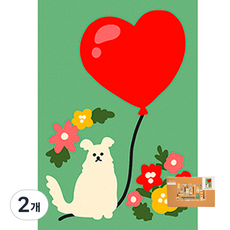 아트조이 DIY 명화그리기 10 x 15 cm, 일편단심 강아지, 2개