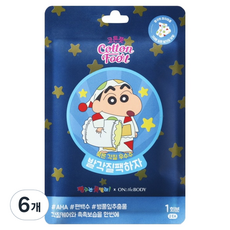온더바디 코튼풋 발각질팩하자 짱구, 1개입, 6개, 40ml