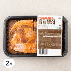 몬스터쉐프 칼집 돼지 된장구이, 1kg, 2개
