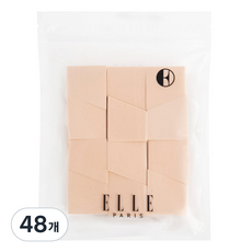 ELLE PARIS 웨지 메이크업 퍼프 대용량, 48개, 무향