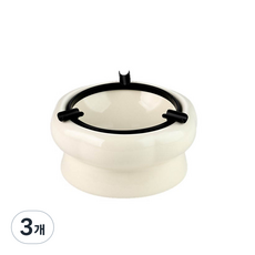 리몬 심플 도자기 재떨이, 화이트, 3개