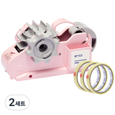 MoTEX 膠帶台 + 16mm 膠帶 3入, 2套, 淺粉色(膠帶台)