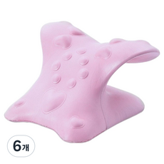 셀리빙 마사지 스트레칭 C자형 베개 핑크, 6개