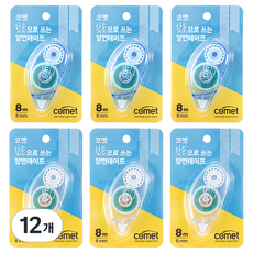 comet 單手可用雙面膠帶, 12個, 白色