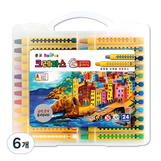 문교 레일 크레파스, 24색, 6개
