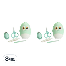 아필코 유아용 병아리 손톱깎이 세트, 그린, 8세트