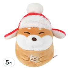 모찌타운 포켓형 양털모자 핫팩인형 붕어빵 시바 12cm, 5개
