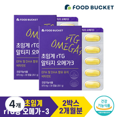 푸드버킷 초임계 알티지 오메가3 26.1g, 30정, 4개