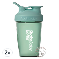 쉐이크베이비 보틀 쉐이커, 그린, 600ml, 2개