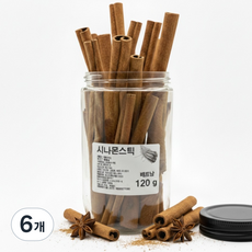 자연공방 선율 시나몬 계피 스틱 25p 내외, 6개, 120g