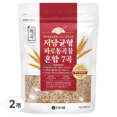 두보식품 씻어나온 저당균형 파로통곡물 혼합 7곡, 2kg, 2개