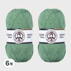 DIKTAS Madame Cotton棉質混紡毛線 2入, 18. 森林綠, 6個