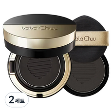lala Chuu 髮際線氣墊大師 正裝 + 補充裝組合 9g, 2套, 自然黑