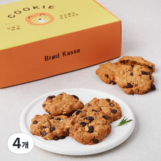 브로드카세 오트밀 통밀 쿠키, 180g, 1개입, 4개