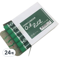 유성 오일 파스텔 솔리드 청녹색, 1색, 24개