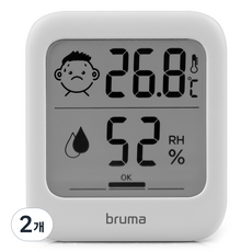 브루마 디지털 온습도계 BT11, 화이트, 2개