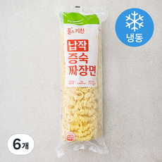 풀스키친 납작 증숙 짜장면 (냉동), 1kg, 6개