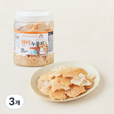 천수만 직접 도정한 국산 100% 쌀눈이 살아있는 끓여먹는 가마솥 현미 누룽지, 3개, 500g
