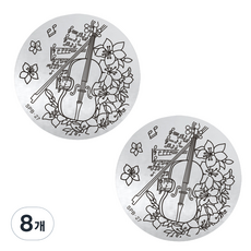 Beauty Pop 冬季版圓形美甲印花板, 27, 8個