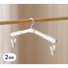 Bellapick 便利旅行防滑附夾折疊衣架 + 2入夾子組, 2套, 單一顏色