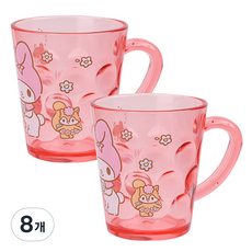 LiLFANT 三麗鷗透明圓點漱口杯, 美樂蒂, 8個