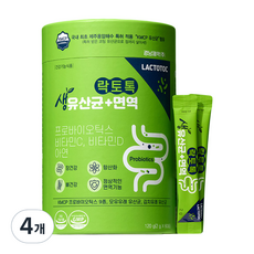 경남제약 락토톡 생유산균 면역 60포, 120g, 4개