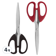 deLi 得力 多用途辦公室剪刀 210mm, 4個, 黑色, 紅色
