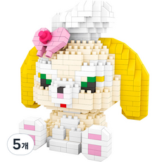 LBOYU 나노블럭 7151Aby, 하트핀토끼, 5개